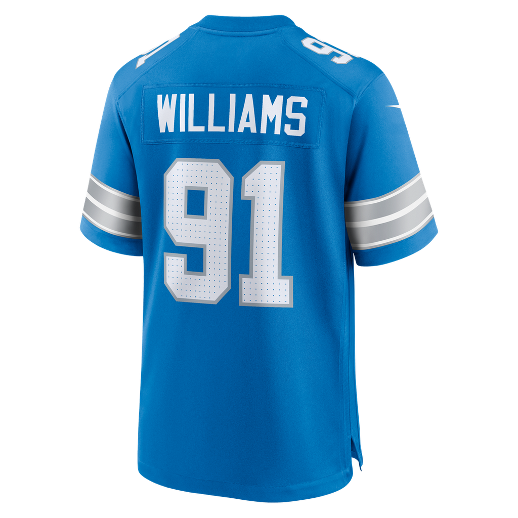 Tyleik Williams Detroit Lions Game Jersey - Blue