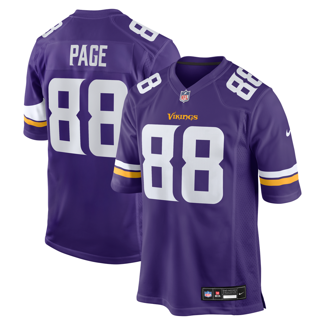 Alan Page Minnesota Vikings Game Jersey - Purple