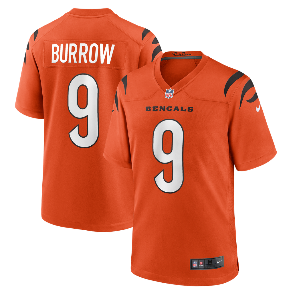 Joe Burrow Cincinnati Bengals Alternate Game Jersey - Orange