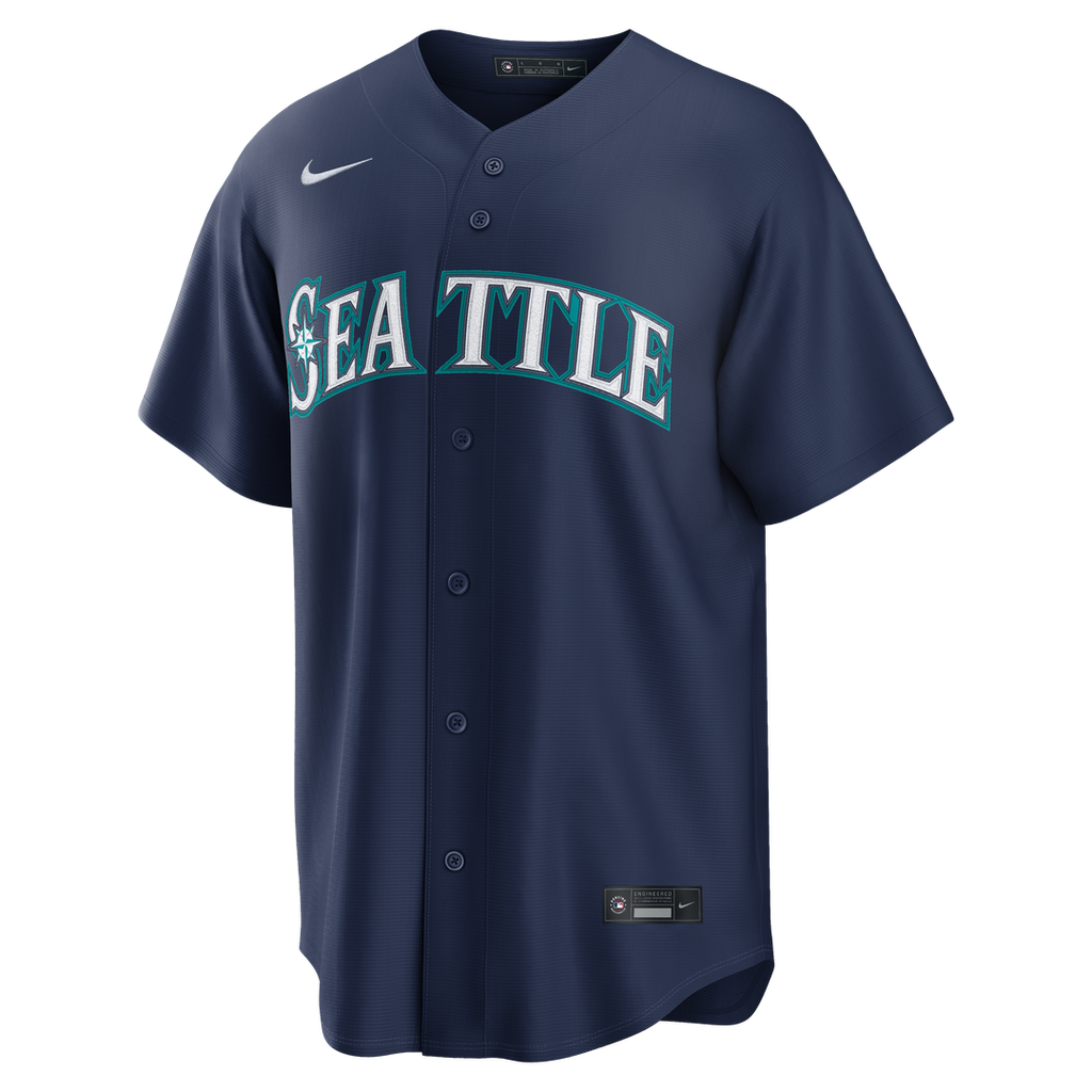 Seattle Mariners Cal Raleigh Nike Navy Road Replica Jersey