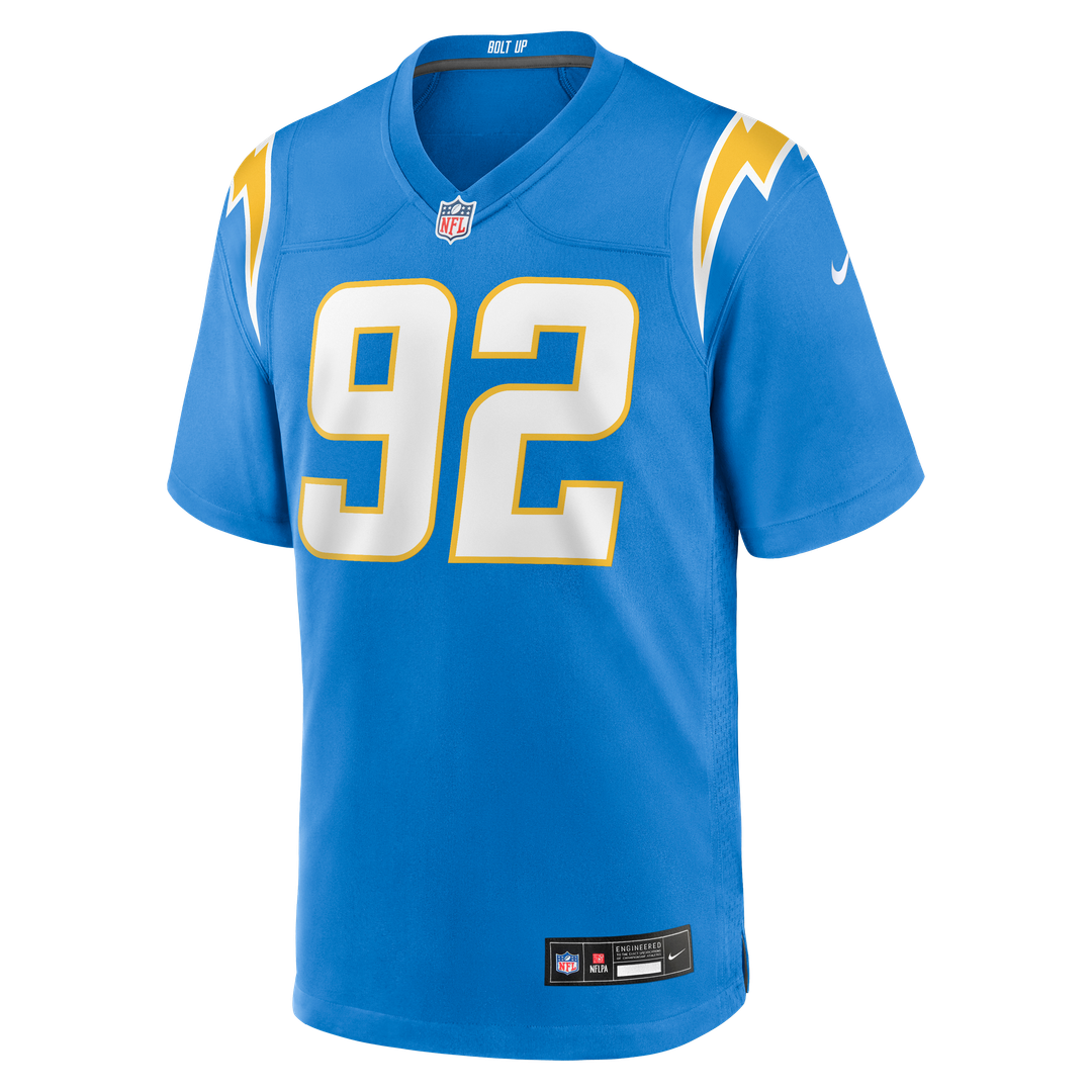 Justin Eboigbe Los Angeles Chargers Game Jersey - Powder Blue