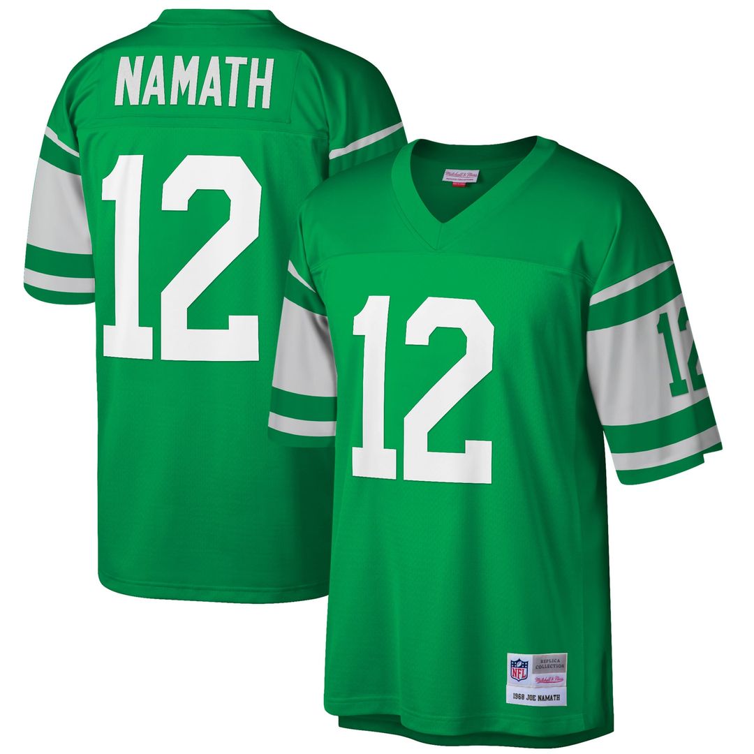 Joe Namath New York Jets Big & Tall 1968 Replica Jersey - Green