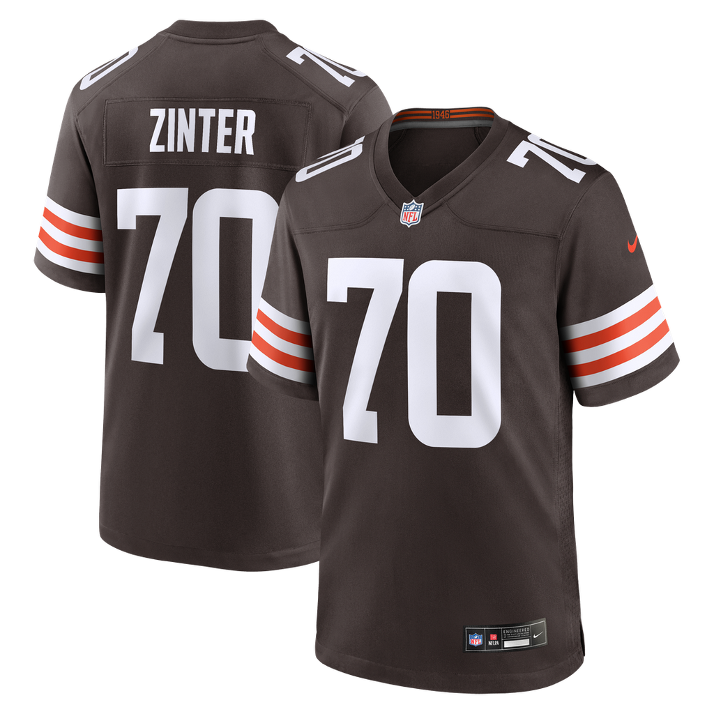Zak Zinter Cleveland Browns Game Jersey - Brown