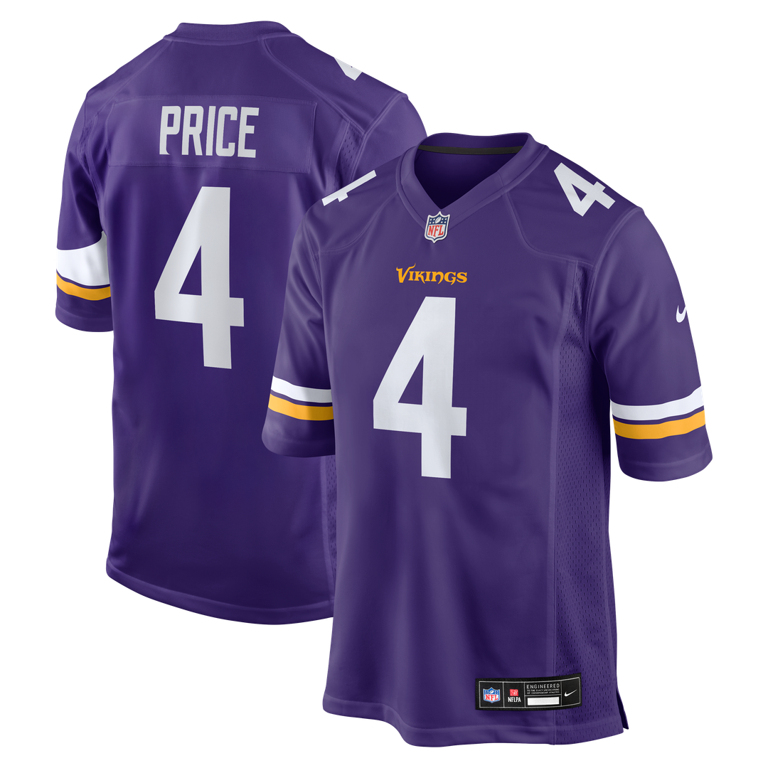 Myles Price Minnesota Vikings Game Jersey - Purple
