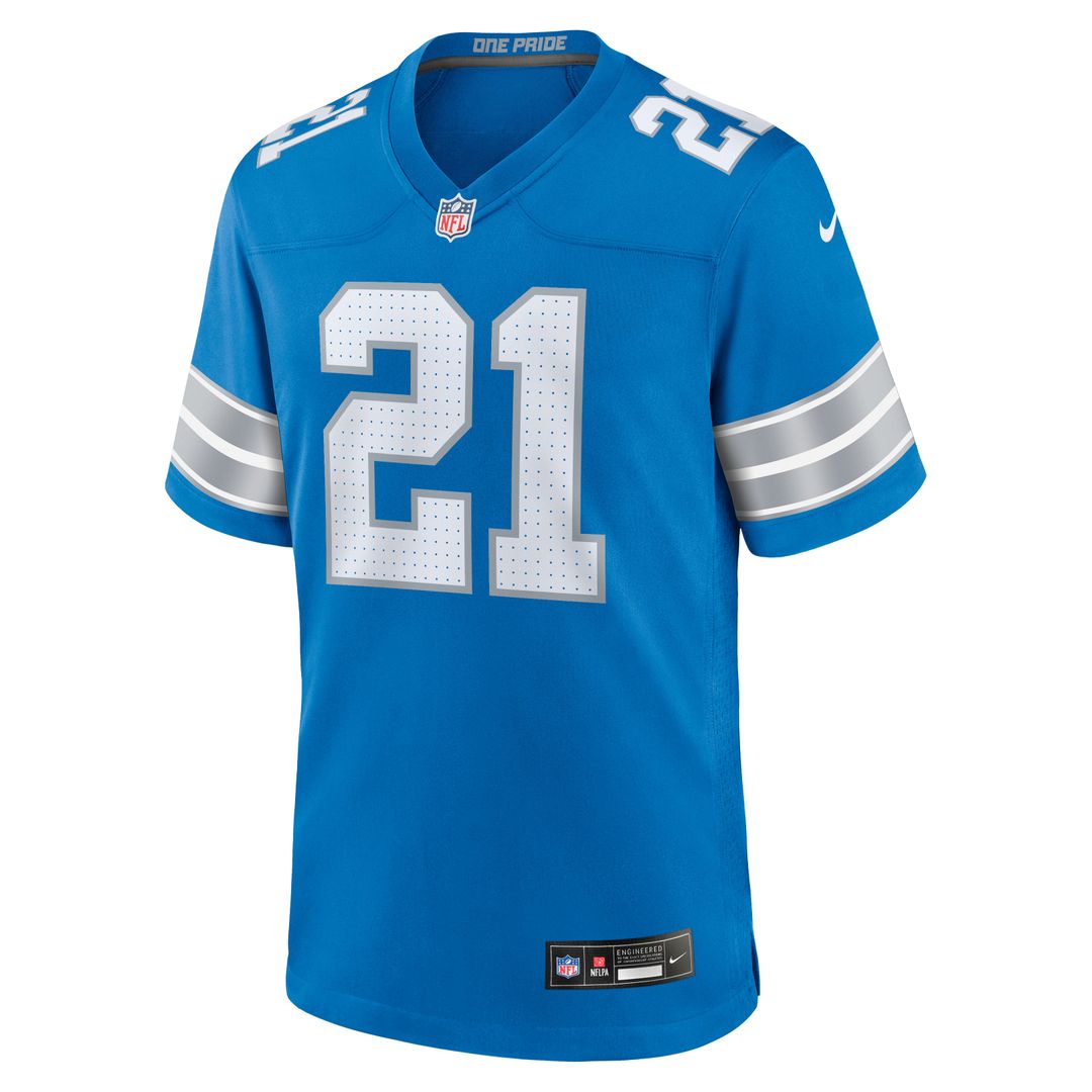 Roger McCreary Detroit Lions Game Jersey - Blue