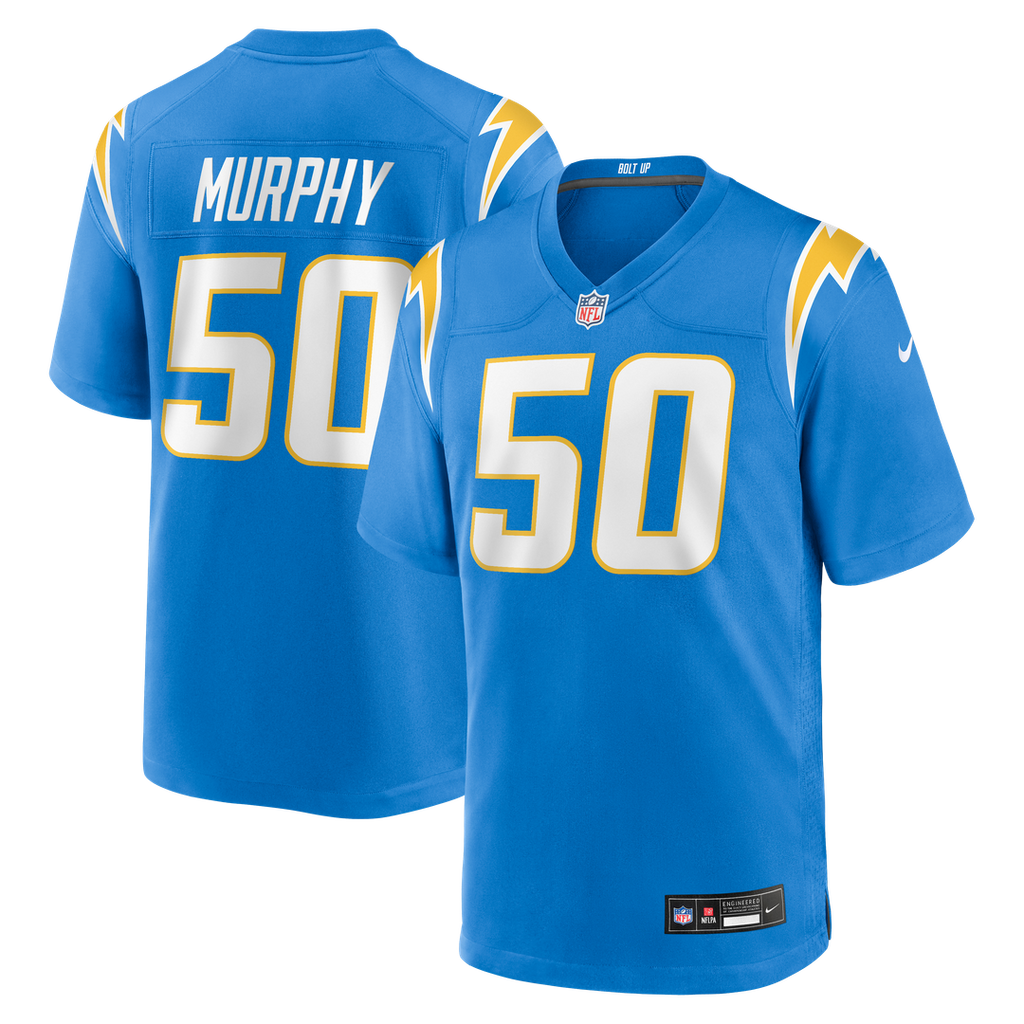 Caleb Murphy Los Angeles Chargers Game Jersey - Powder Blue