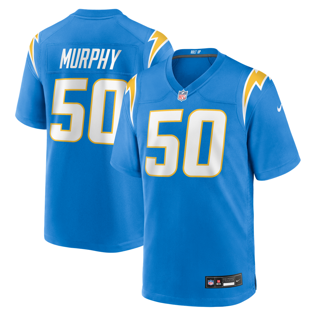 Caleb Murphy Los Angeles Chargers Game Jersey - Powder Blue