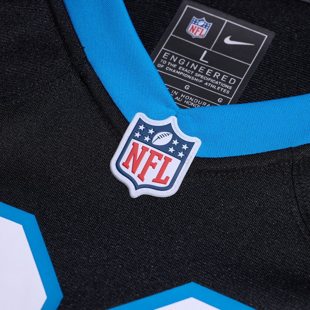 Number 1 Dad Carolina Panthers Game Jersey - Black