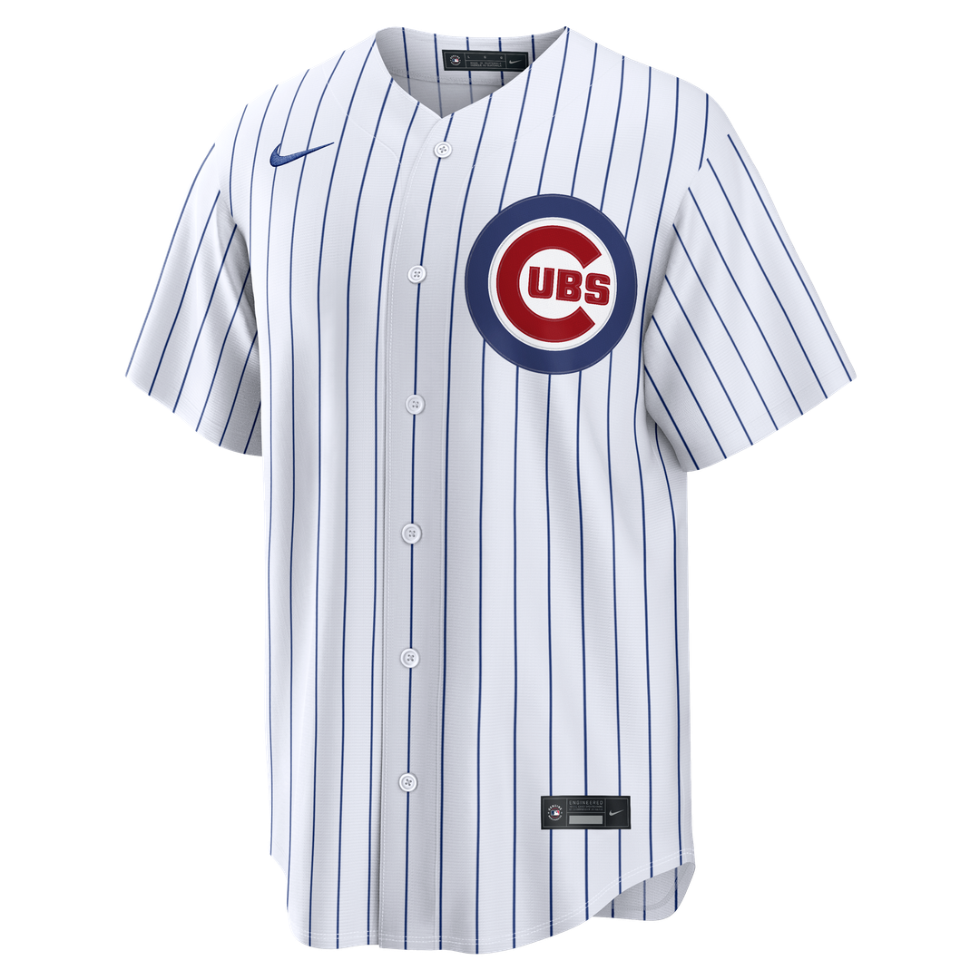 Chicago Cubs Nico Hoerner Nike White Home Replica Jersey