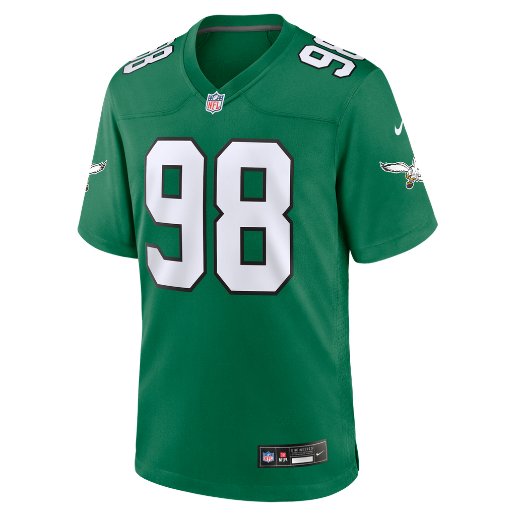 Jalen Carter Philadelphia Eagles Game Jersey - Midnight Green