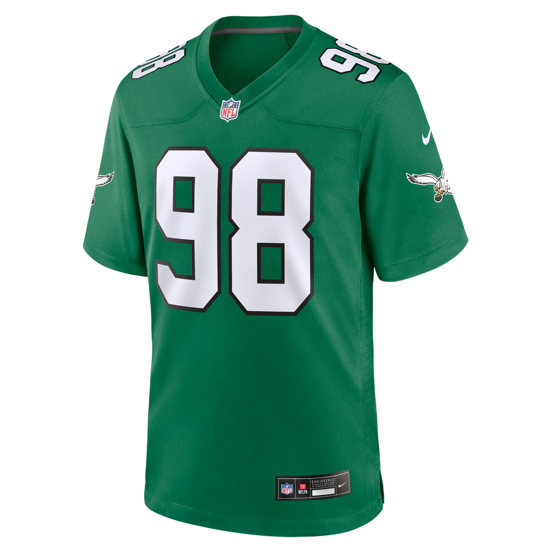 Jalen Carter Philadelphia Eagles Game Jersey - Midnight Green