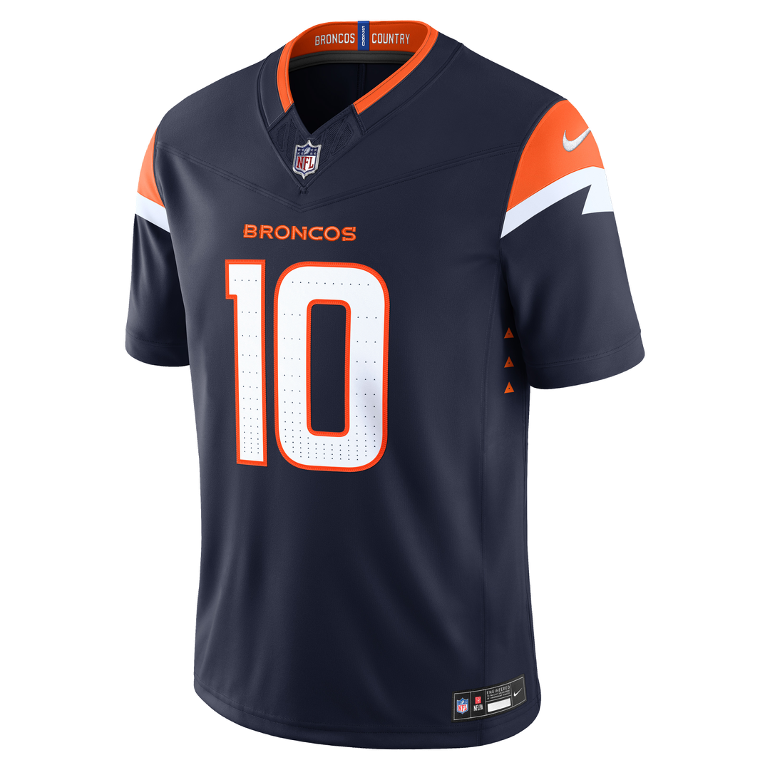 Bo Nix Denver Broncos Vapor F.U.S.E. Stitched Limited Jersey - White