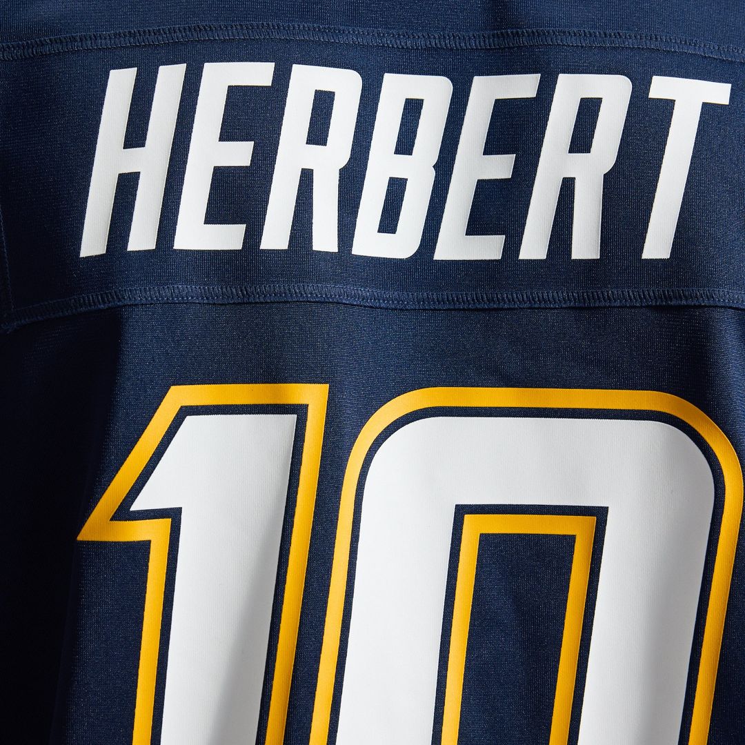 Justin Herbert Los Angeles Chargers Alternate Super Chargers Game Jersey - Navy