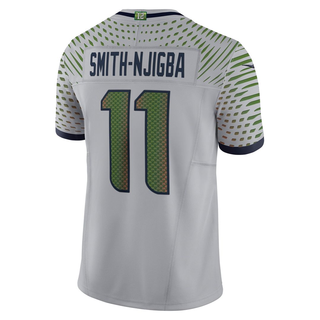 Jaxon Smith-Njigba Seattle Seahawks Rivalries Collection Stitched Limited Jersey - Gray