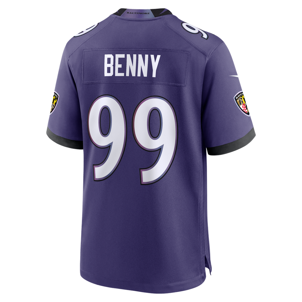 Rayshaun Benny Baltimore Ravens Game Jersey - Purple