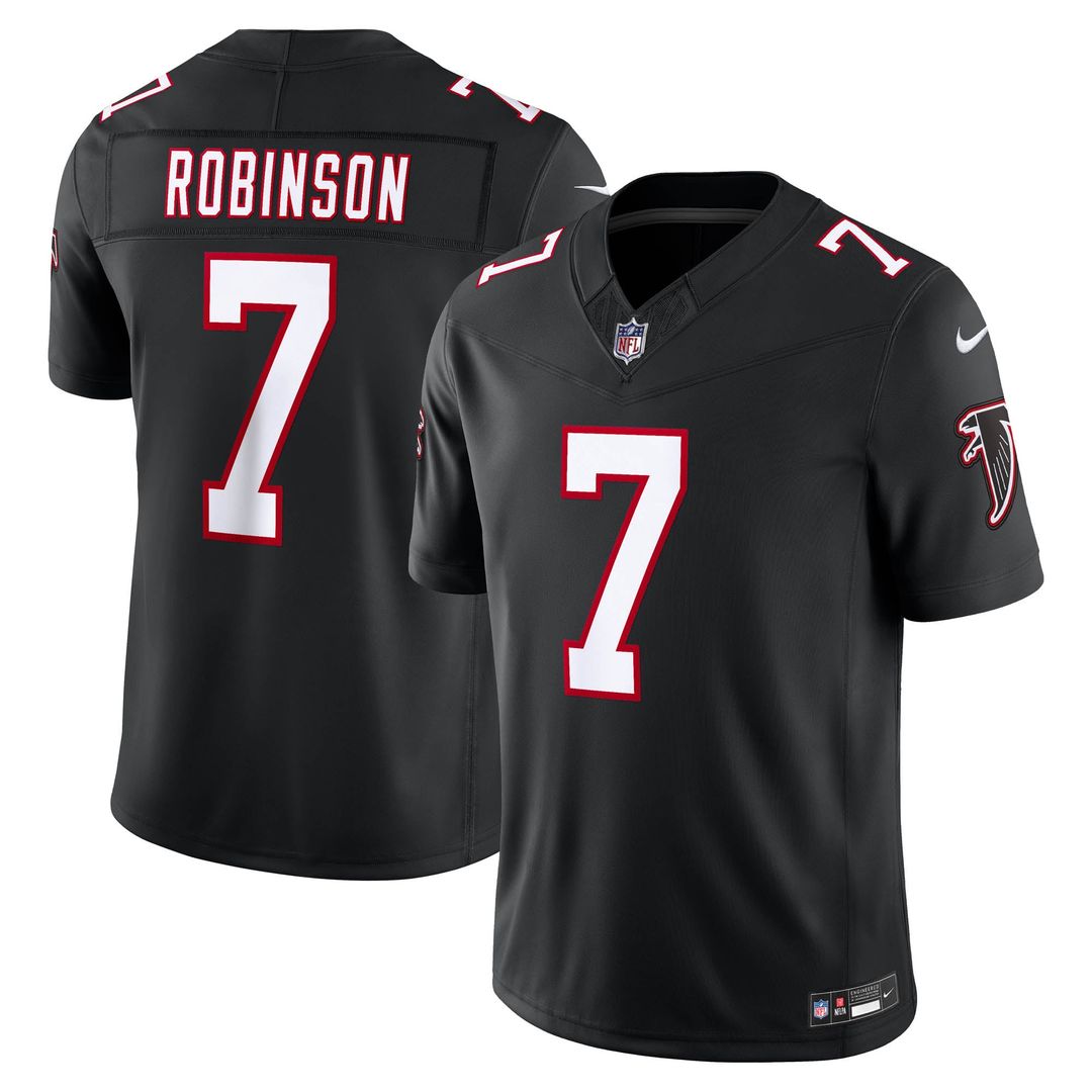 Bijan Robinson Atlanta Falcons Alternate Throwback Vapor F.U.S.E. Stitched Limited Jersey - Black