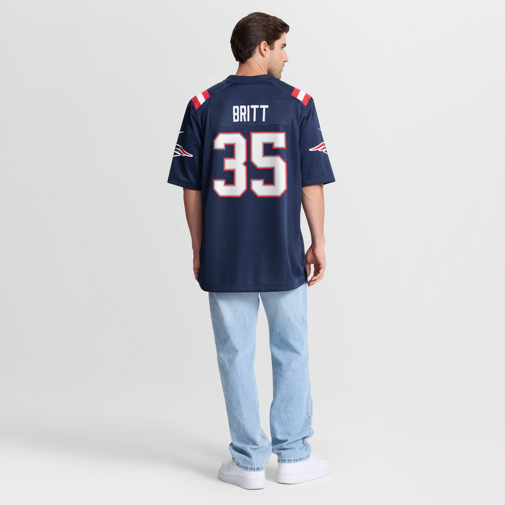 K.J. Britt New England Patriots Game Jersey - Navy
