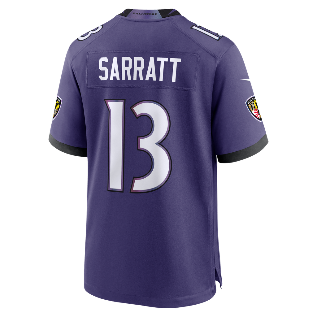 Elijah Sarratt Baltimore Ravens Game Jersey - Purple
