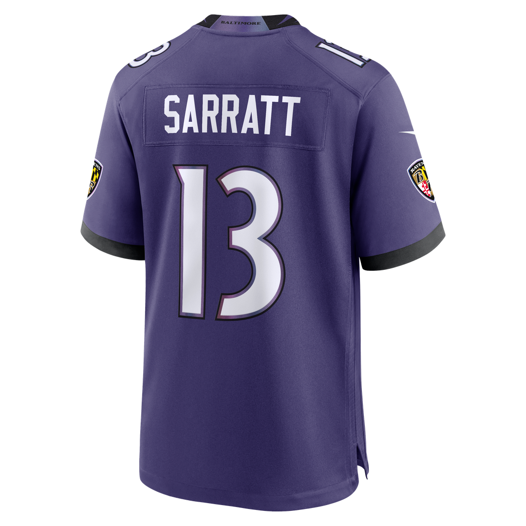 Elijah Sarratt Baltimore Ravens Game Jersey - Purple