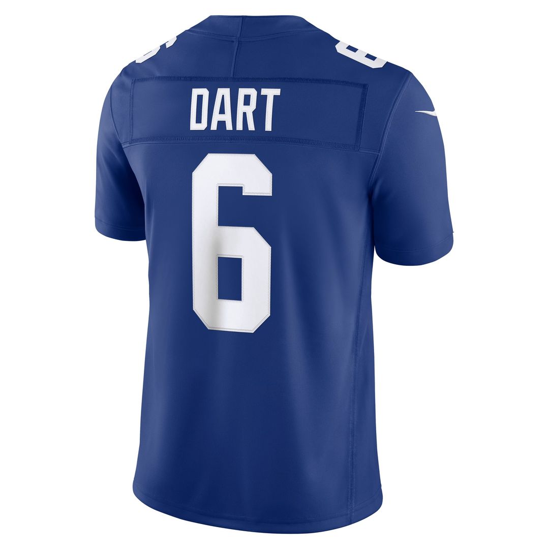 Jaxson Dart New York Giants Vapor F.U.S.E. Stitched Limited Jersey - Royal Blue