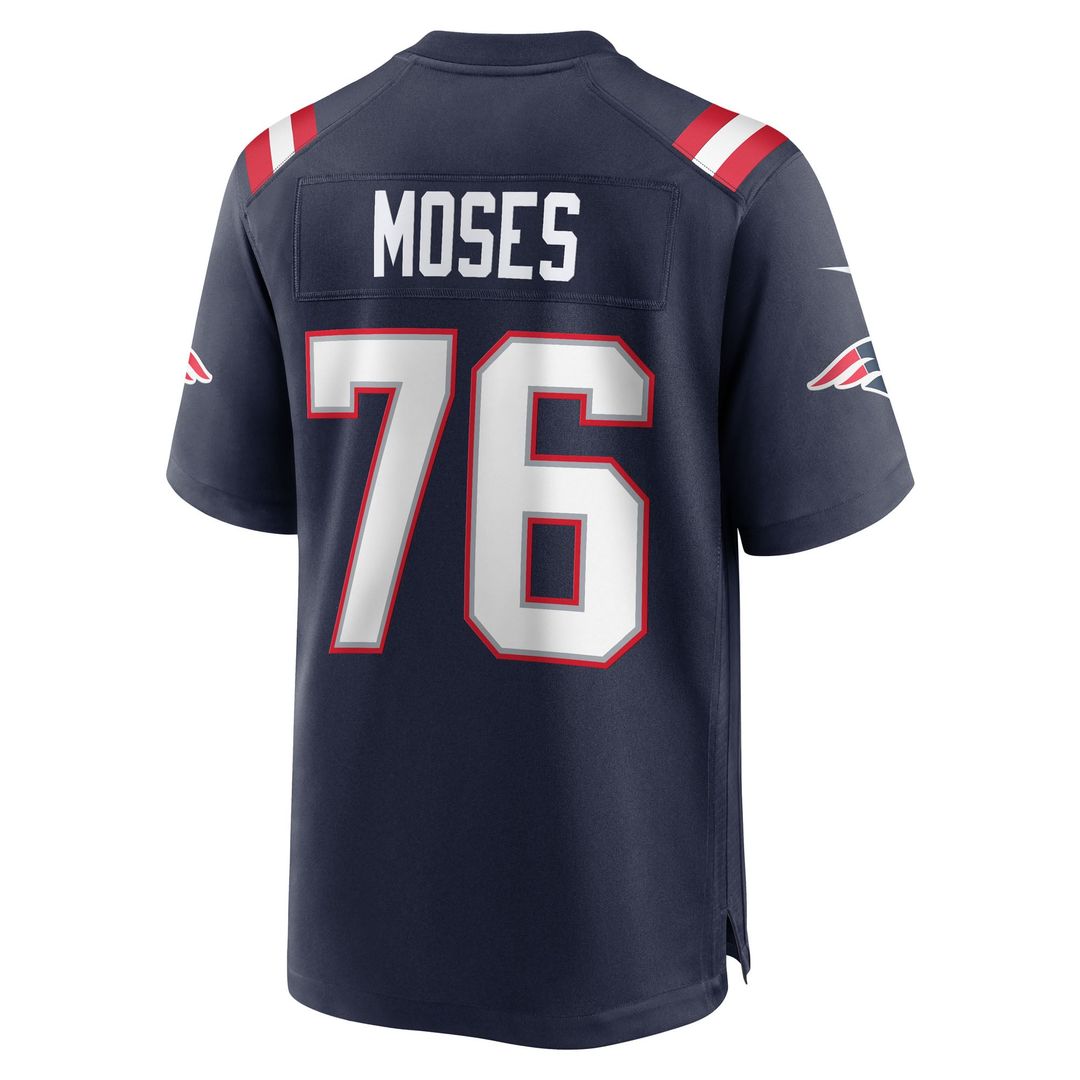 Morgan Moses New England Patriots Game Jersey - Navy