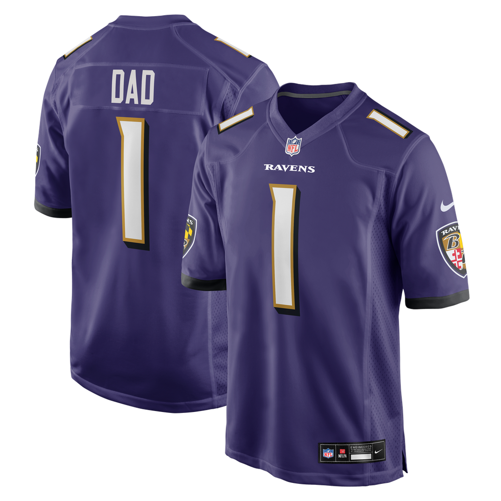 Number 1 Dad Baltimore Ravens Game Jersey - Purple