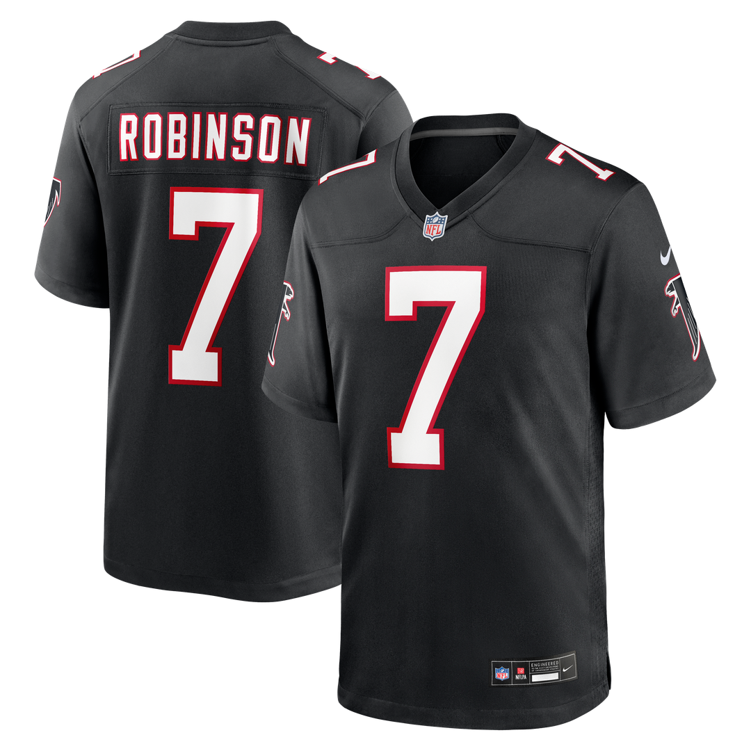Bijan Robinson Atlanta Falcons Throwback Game Jersey - Black