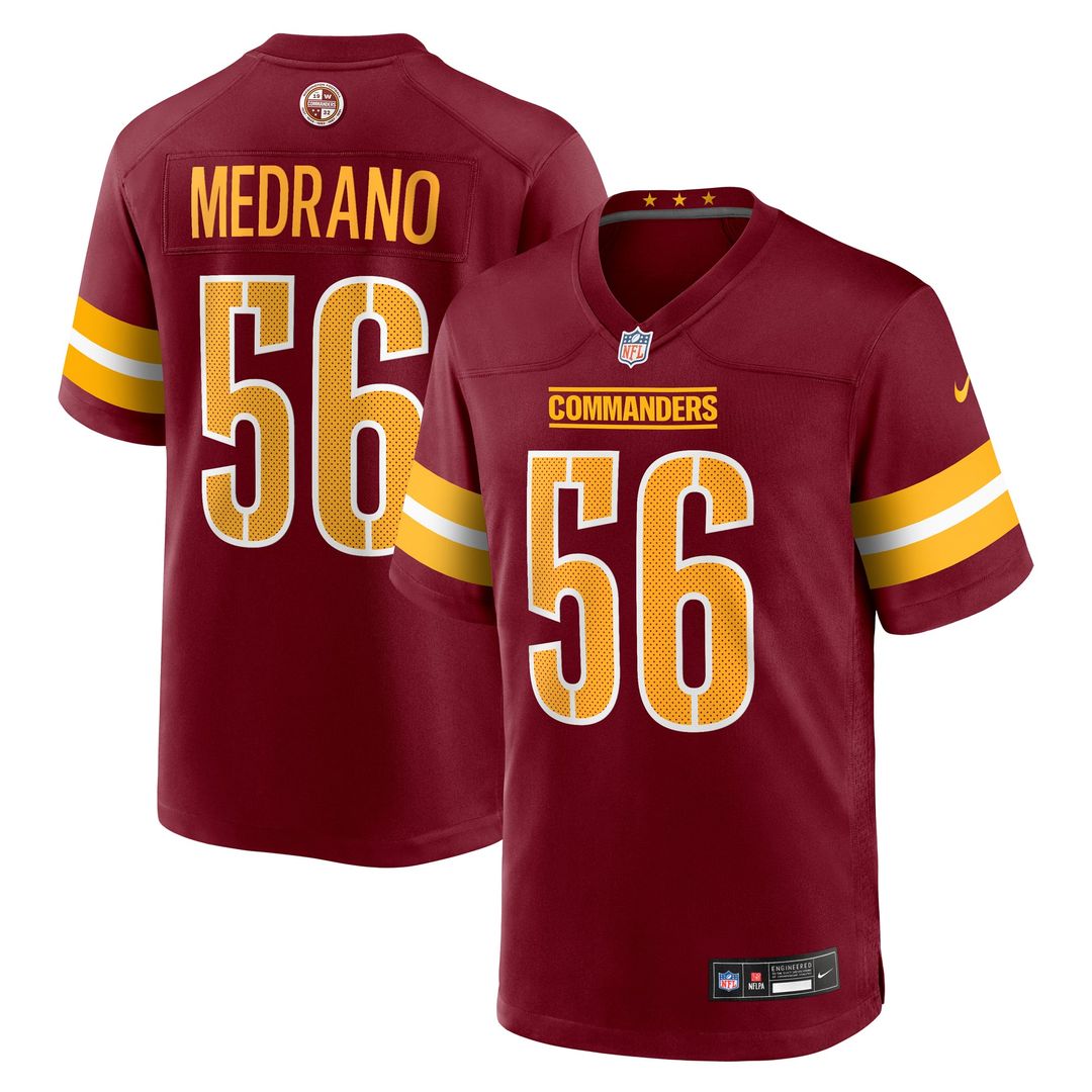Kain Medrano Washington Commanders Game Jersey - Burgundy