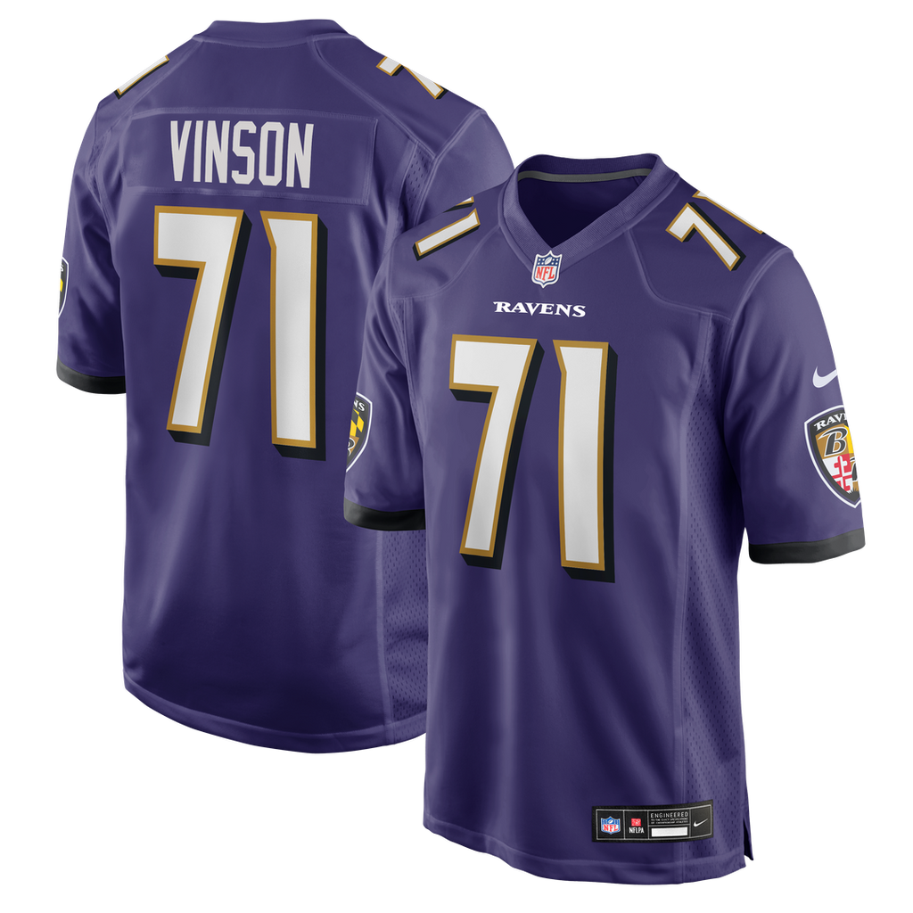 Carson Vinson Baltimore Ravens Game Jersey - Purple