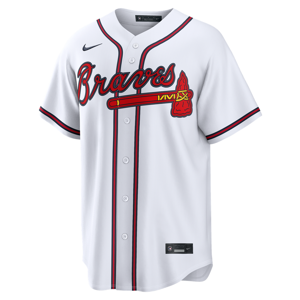 Atlanta Braves Nike White Home Replica Custom Jersey