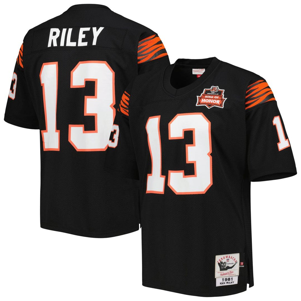 Ken Riley Cincinnati Bengals 1981 Authentic Throwback Jersey - Black