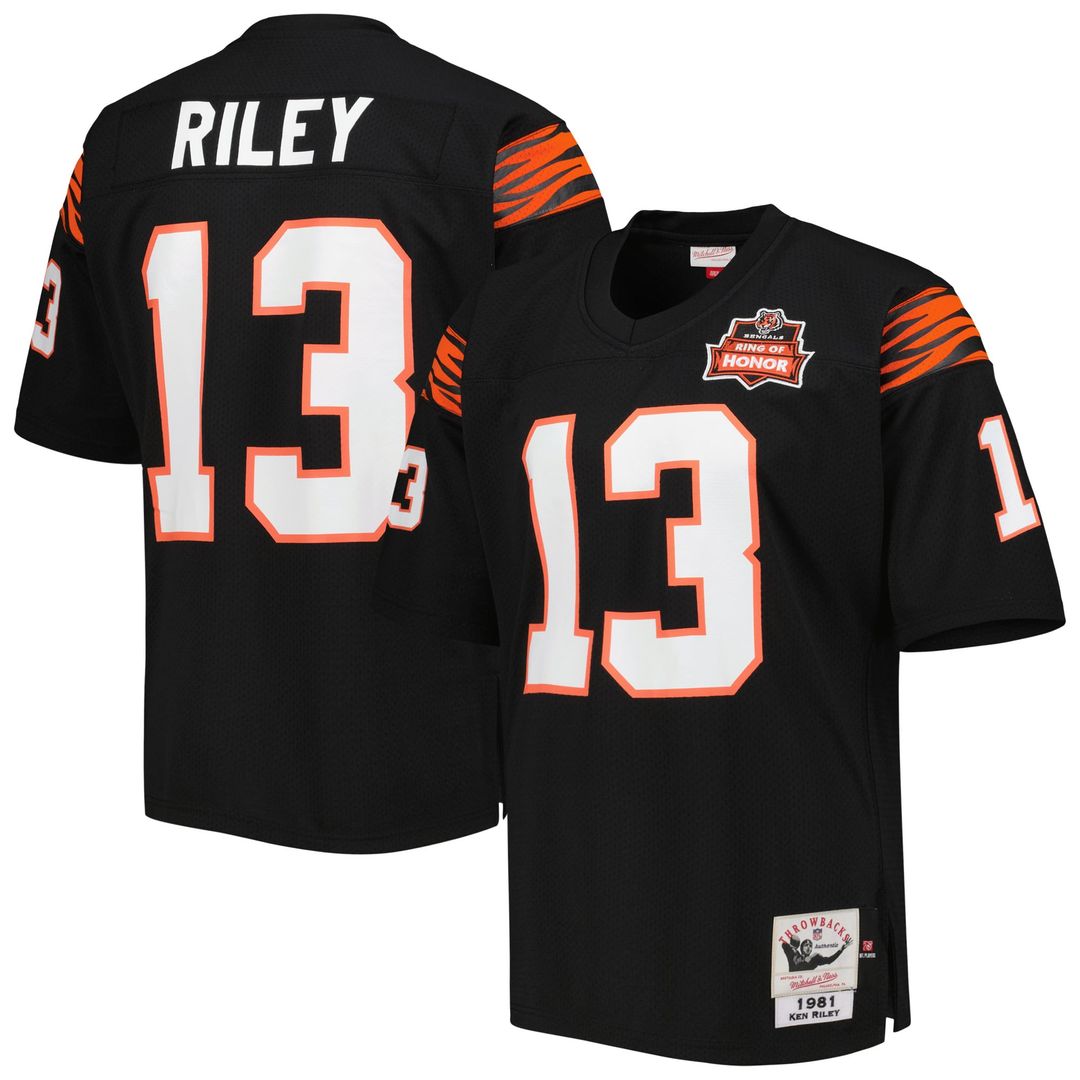 Ken Riley Cincinnati Bengals 1981 Authentic Throwback Jersey - Black