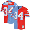 Earl Campbell Houston Oilers Gridiron Classics 1980 Split Legacy Replica Jersey - Red/Light Blue