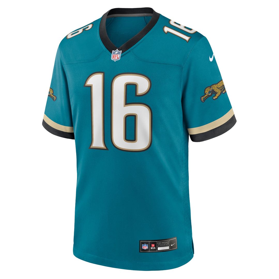 Trevor Lawrence Jacksonville Jaguars Prowler Throwback Game Jersey - Teal