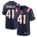 Brenden Schooler New England Patriots Game Jersey - Navy