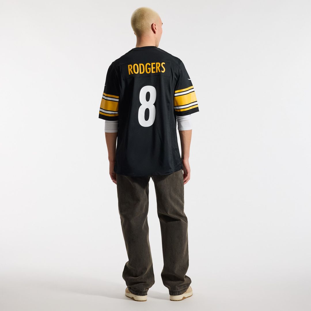 Aaron Rodgers Pittsburgh Steelers Game Jersey - Black