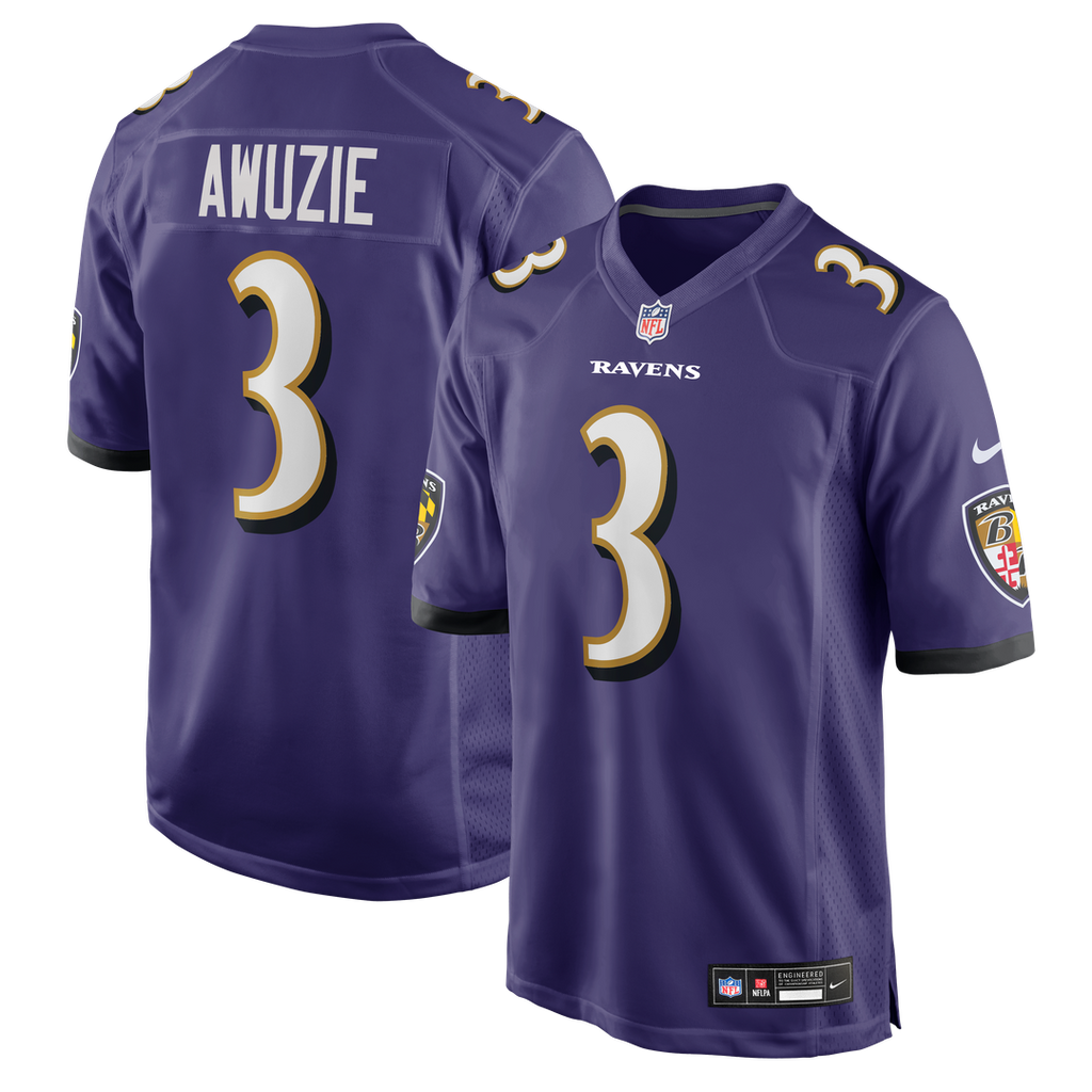 Chidobe Awuzie Baltimore Ravens Game Jersey - Purple