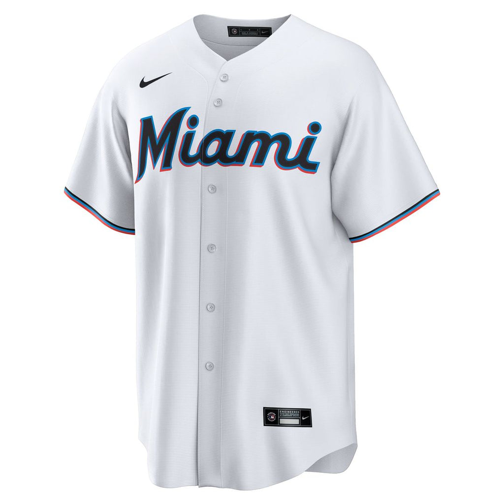 Miami Marlins Eury Perez Nike White Home Replica Jersey