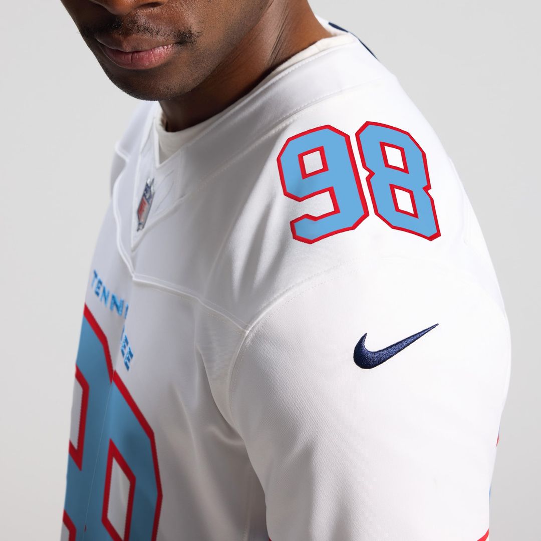 Jeffery Simmons Tennessee Titans Vapor F.U.S.E. Stitched Limited Jersey - Light Blue