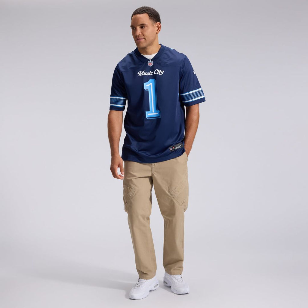 Cameron Ward Tennessee Titans 2026 Rivalries Collection Game Jersey - Navy