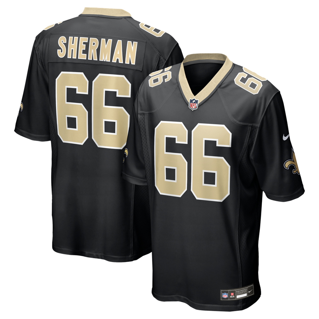 William Sherman New Orleans Saints Game Jersey - Black