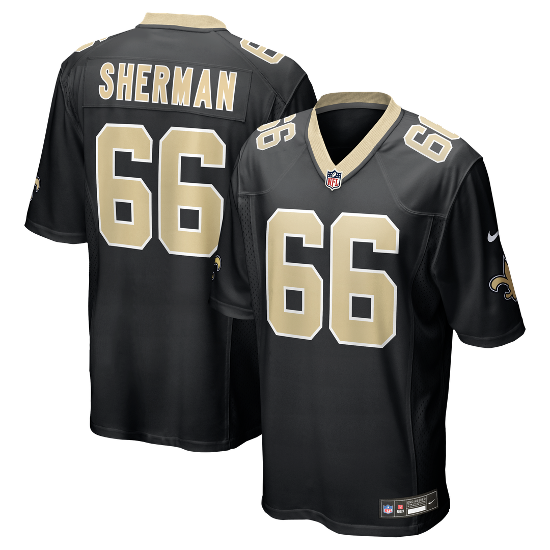 William Sherman New Orleans Saints Game Jersey - Black