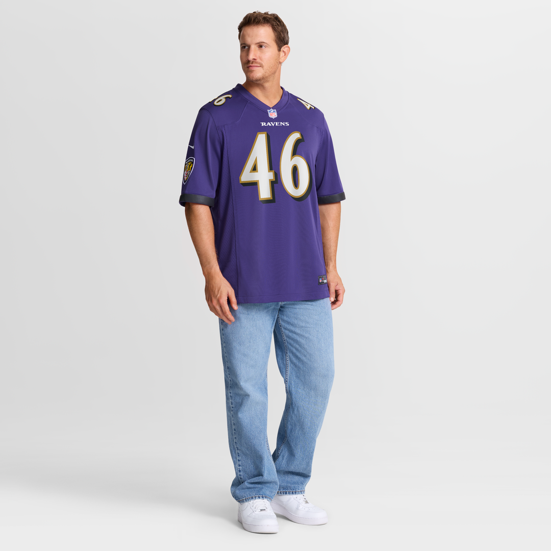 Nick Moore Baltimore Ravens Game Jersey - Purple