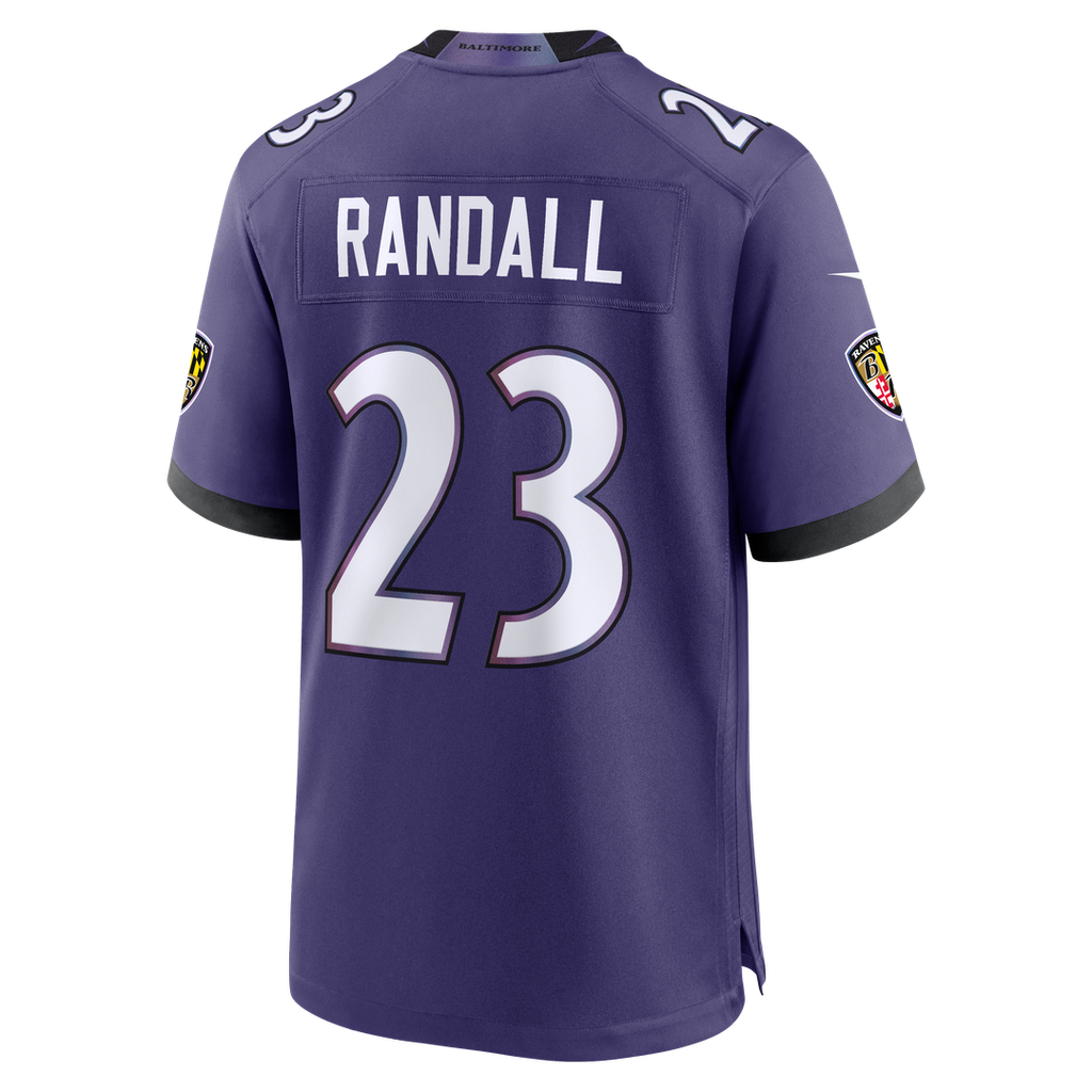 Adam Randall Baltimore Ravens Game Jersey - Purple