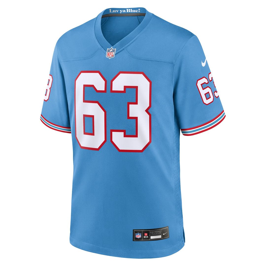 Mike Munchak Tennessee Titans Alternate Game Jersey - Light Blue