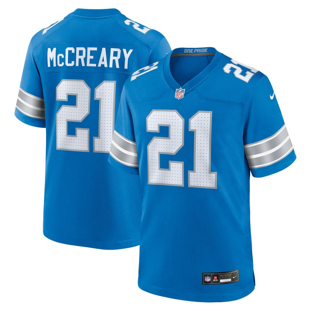 Roger McCreary Detroit Lions Game Jersey - Blue