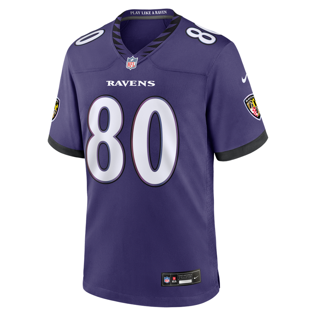 Durham Smythe Baltimore Ravens Game Jersey - Purple