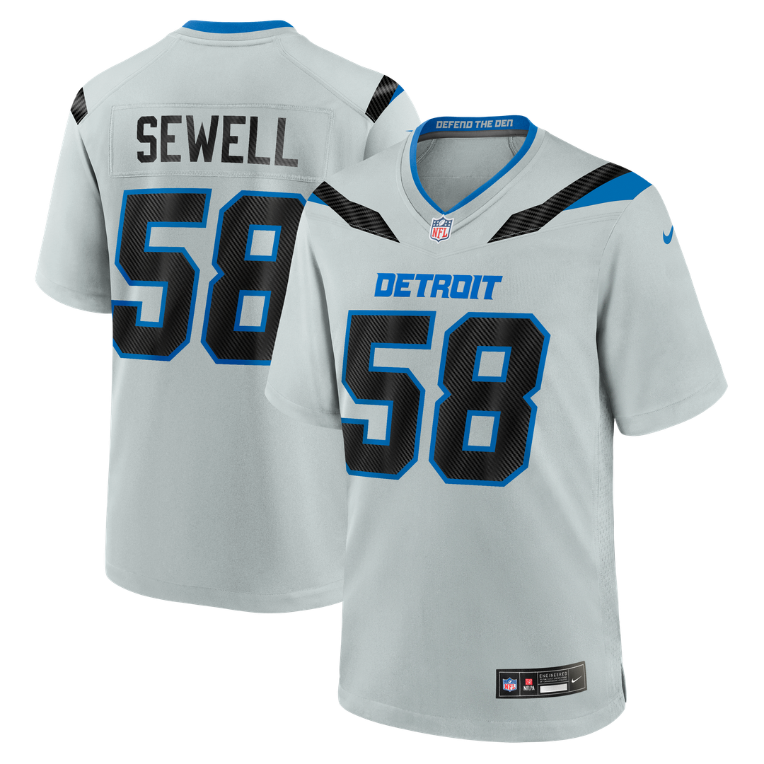 Penei Sewell Detroit Lions 2026 Rivalries Collection Game Jersey - Silver