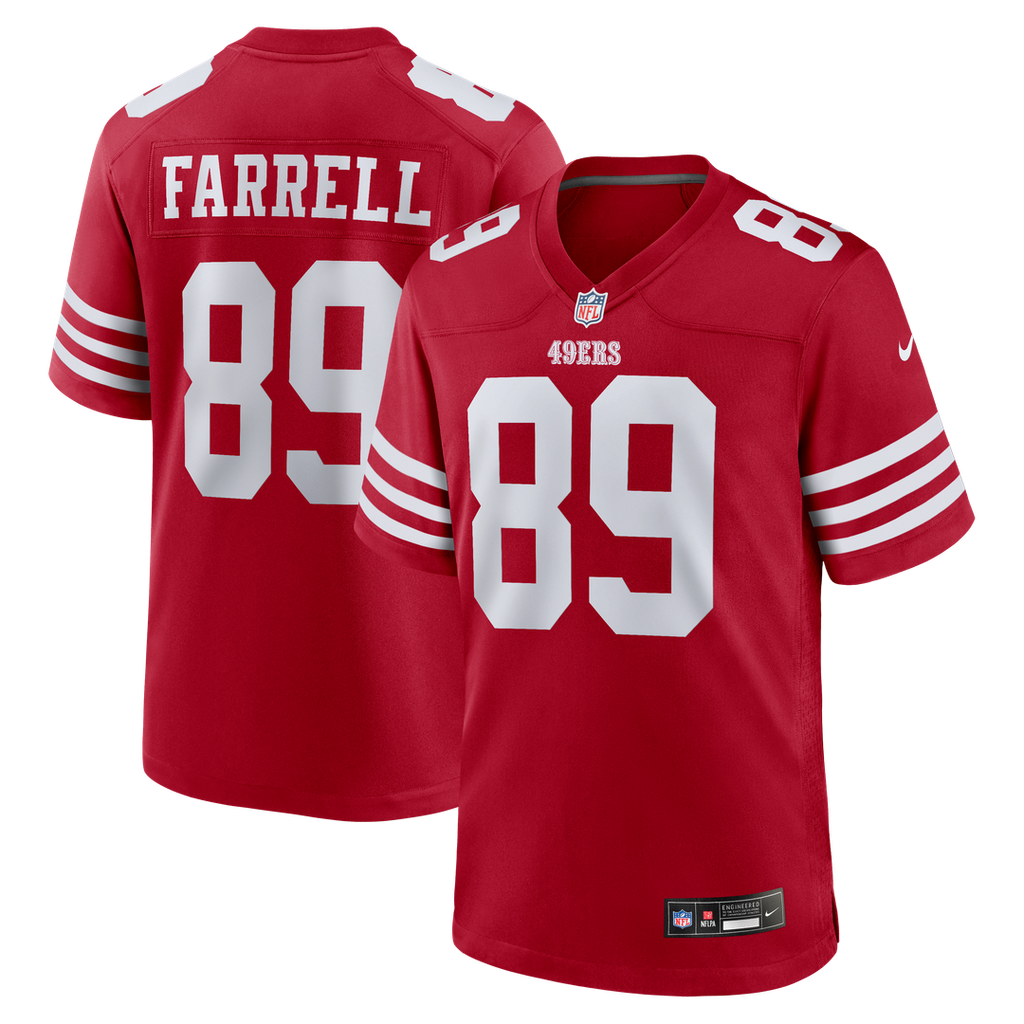 Luke Farrell San Francisco 49ers Game Jersey - Scarlet