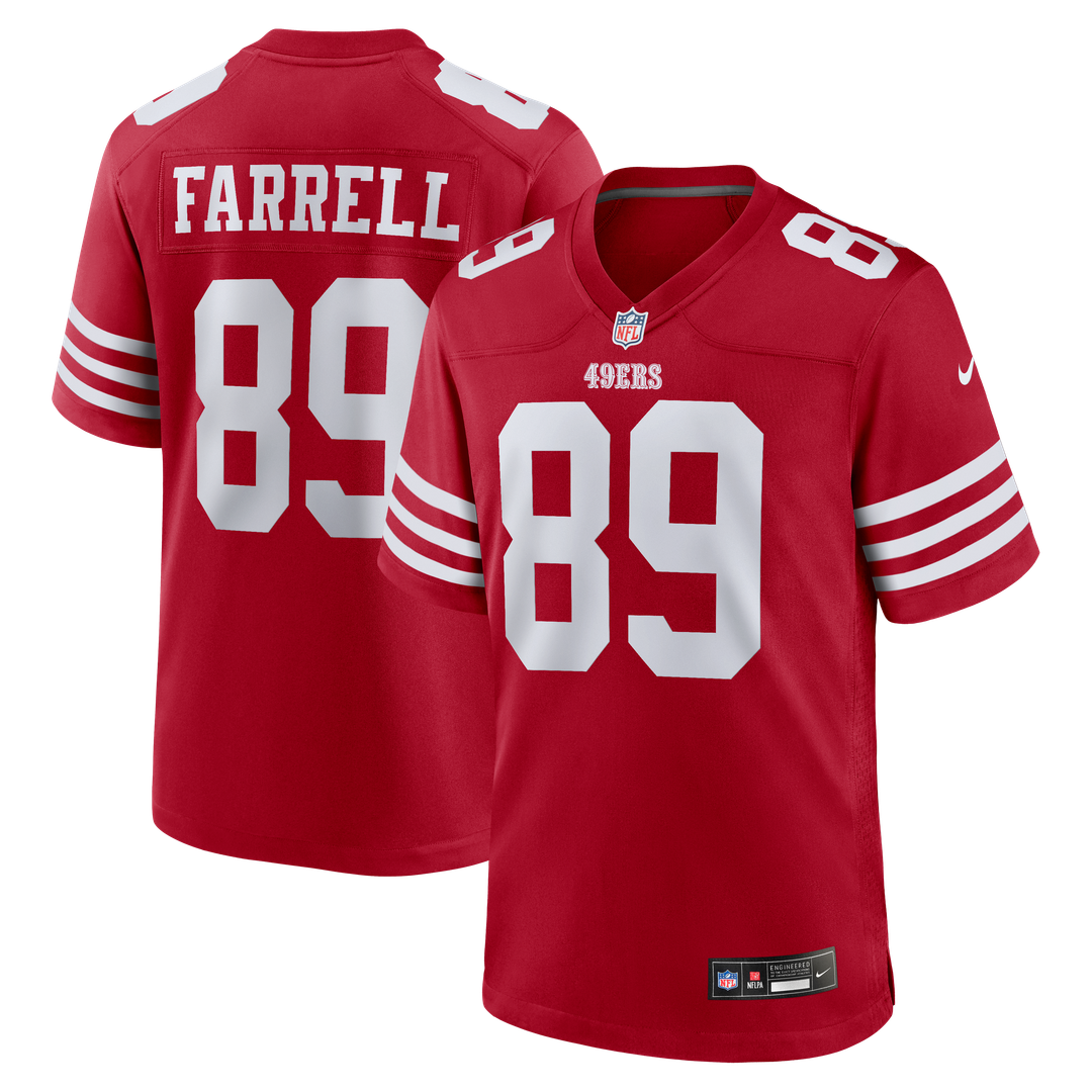 Luke Farrell San Francisco 49ers Game Jersey - Scarlet